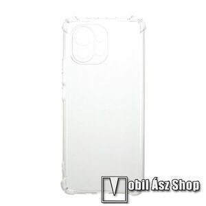 Szilikon védő tok / hátlap - FÉNYES - ÁTLÁTSZÓ - erősített sarkok - Xiaomi Mi 11 kép