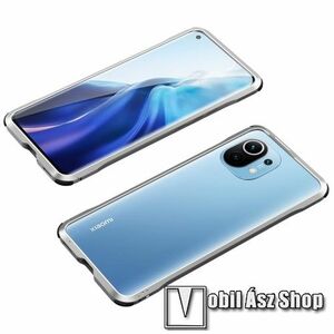 Alumínium védő keret - BUMPER, erősített sarkok, CSAK KERET! - EZÜST - Xiaomi Mi 11 kép