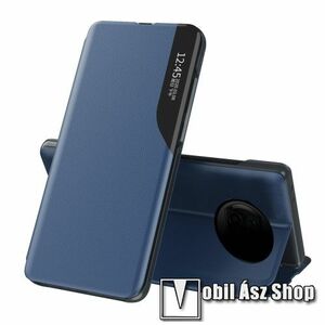 View Window ablakos notesz tok / flip tok - KÉK - oldalra nyíló, asztali tartó funkciós, műanyag belső - Xiaomi Redmi Note 9T 5G / Redmi Note 9 5G kép