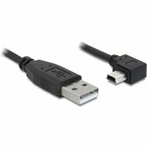 Delock USB 2.0-A apa - USB mini-B 5 tűs könyök apa átalakító kábel, 3m kép