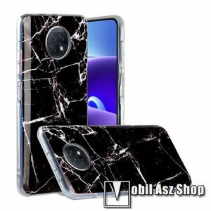 Szilikon védő tok / hátlap - MÁRVÁNY MINTÁS - FEKETE - Xiaomi Redmi Note 9T 5G / Redmi Note 9 5G kép