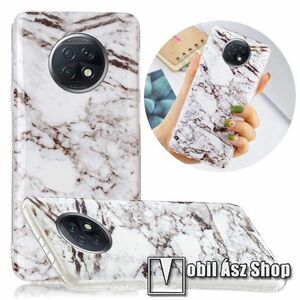 Szilikon védő tok / hátlap - MÁRVÁNY MINTÁS - FEHÉR - Xiaomi Redmi Note 9T 5G / Redmi Note 9 5G kép