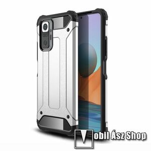 OTT! MAX DEFENDER műanyag védő tok / hátlap - EZÜST - szilikon belső, ERŐS VÉDELEM! - Xiaomi Redmi Note 10 Pro / Redmi Note 10 Pro Max kép