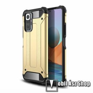 OTT! MAX DEFENDER műanyag védő tok / hátlap - ARANY - szilikon belső, ERŐS VÉDELEM! - Xiaomi Redmi Note 10 Pro / Redmi Note 10 Pro Max kép