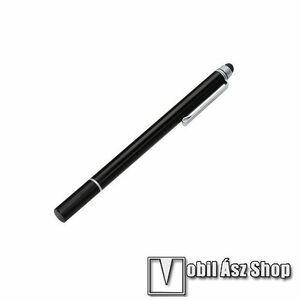 Érintőképernyő ceruza 2 az 1-ben - korongos és gumipárnás érintkező, kapacitív kijelzőhöz, KÉZÍRÁSRA, RAJZOLÁSRA IS ALKALMAS - FEKETE kép
