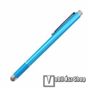 Érintőképernyő ceruza 2 az 1-ben - korongos és gumipárnás érintkező, kapacitív kijelzőhöz, KÉZÍRÁSRA, RAJZOLÁSRA IS ALKALMAS - KÉK kép