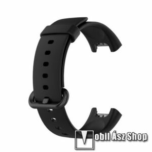 Okosóra szíj - szilikon - 120mm + 90mm hosszú - FEKETE - Xiaomi Mi Watch Lite / Xiaomi Redmi Watch kép