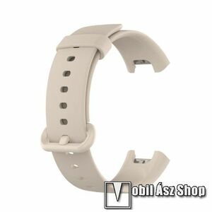 Okosóra szíj - szilikon - 125mm + 89mm hosszú - BÉZS - Xiaomi Mi Watch Lite / Xiaomi Redmi Watch kép
