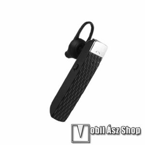 UNIVERZÁLIS bluetooth mono headset - FEKETE - V5.0, beépített mikrofon, fülbe dugható, beépített 100mAh akkumulátor, 6-7 óra beszélgetési idő kép