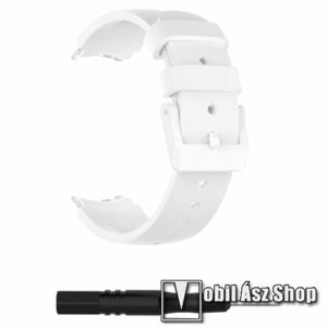 Okosóra szíj - szilikon - FEHÉR - 125mm+96mm hosszú - Mobvoi TicWatch S kép