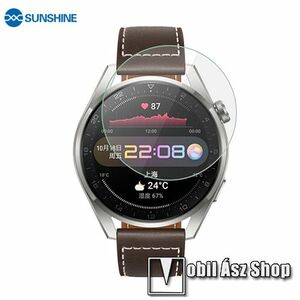 Huawei Watch 3 Pro 48mm, Sunshine Hydrogel TPU okosóra képernyővédő fólia, Ultra Clear, Önregeneráló!, 1db kép