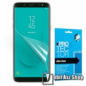 Xpro képernyővédő fólia - Clear - 1db, törlőkendővel, A képernyő sík részét védi! - SAMSUNG SM-J600F Galaxy J6 (2018) - GYÁRI kép