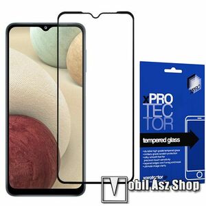 Xpro előlap védő karcálló edzett üveg - FEKETE - 9H, 0, 33mm, A teljes felületén tapad - SAMSUNG Galaxy A32 5G (SM-A326B) / A12 (SM-A125F) / M32 5G (SM-M326B/DS) - A TELJES KIJELZŐT VÉDI! - GYÁRI kép