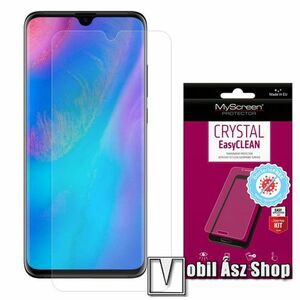 MYSCREEN CRYSTAL BacteriaFREE képernyővédő fólia - CRYSTAL - 1db, törlőkendővel, antibakteriális, A képernyő sík részét védi! - HUAWEI P30 - GYÁRI kép