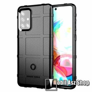 OTT! RUGGED SHIELD szilikon védő tok / hátlap - matt, ERŐS VÉDELEM - FEKETE - SAMSUNG Galaxy A72 5G (SM-A726F) / Galaxy A72 4G (SM-A725F) kép