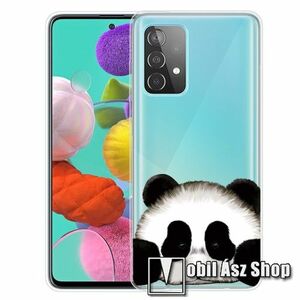 Szilikon védő tok / hátlap - PANDA MINTÁS - ÁTLÁTSZÓ - SAMSUNG Galaxy A72 5G (SM-A726F) / Galaxy A72 4G (SM-A725F) kép