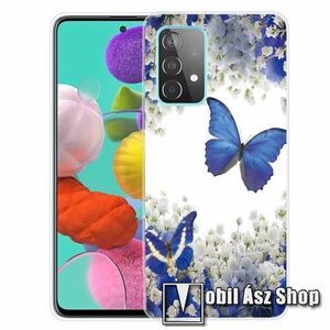 Szilikon védő tok / hátlap - PILLANGÓ / VIRÁG MINTÁS - SAMSUNG Galaxy A72 5G (SM-A726F) / Galaxy A72 4G (SM-A725F) kép