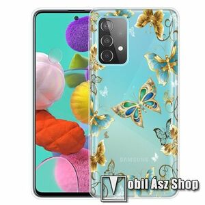 Szilikon védő tok / hátlap - PILLANGÓ MINTÁS - ÁTLÁTSZÓ - SAMSUNG Galaxy A72 5G (SM-A726F) / Galaxy A72 4G (SM-A725F) kép