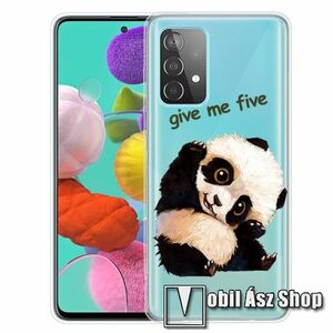 Szilikon védő tok / hátlap - PANDA MINTÁS - ÁTLÁTSZÓ - SAMSUNG Galaxy A72 5G (SM-A726F) / Galaxy A72 4G (SM-A725F) kép