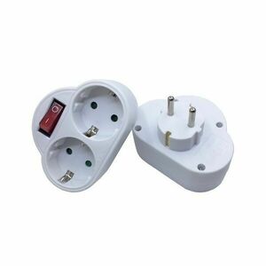 Blackbird hálózati dugalj elosztó 250v, max: 3680w 2x16a/250v gzbk... kép