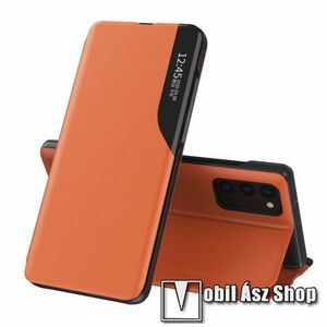 View Window ablakos notesz tok / flip tok - NARANCSSÁRGA - oldalra nyíló, asztali tartó funkciós, műanyag belső - SAMSUNG Galaxy A72 5G (SM-A726F) / Galaxy A72 4G (SM-A725F) kép