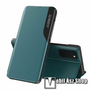View Window ablakos notesz tok / flip tok - ZÖLD - oldalra nyíló, asztali tartó funkciós, műanyag belső - SAMSUNG Galaxy A72 5G (SM-A726F) / Galaxy A72 4G (SM-A725F) kép