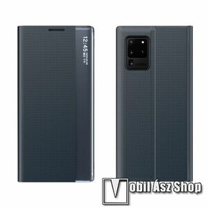 View Window ablakos notesz tok / flip tok - SÖTÉTKÉK - oldalra nyíló, rejtett mágneses záródás, asztali tartó funkciós, műanyag belső - SAMSUNG Galaxy A72 5G (SM-A726F) / Galaxy A72 4G (SM-A725F) kép