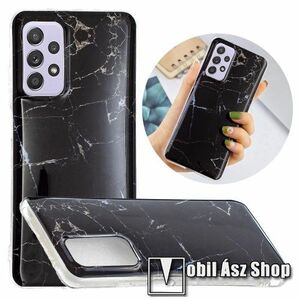 Szilikon védő tok / hátlap - MÁRVÁNY MINTÁS - FEKETE - SAMSUNG Galaxy A52 5G (SM-A526F) / A52 4G (SM-A525F) / A52s 5G (SM-A528B / SM-A528B/DS) kép