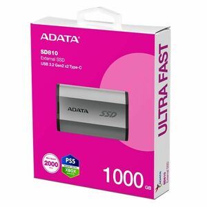 ADATA SD810 Külső SSD - 1TB, USB 3.2, Szürke kép