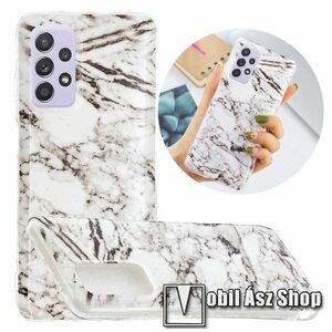 Szilikon védő tok / hátlap - MÁRVÁNY MINTÁS - FEHÉR / FEKETE - SAMSUNG Galaxy A52 5G (SM-A526F) / A52 4G (SM-A525F) / A52s 5G (SM-A528B / SM-A528B/DS) kép