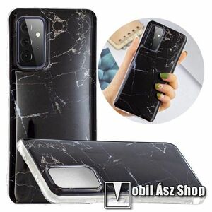 Szilikon védő tok / hátlap - MÁRVÁNY MINTÁS - FEKETE - SAMSUNG Galaxy A72 5G (SM-A726F) / Galaxy A72 4G (SM-A725F) kép