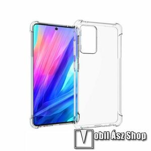 Szilikon védő tok / hátlap - FÉNYES - ÁTLÁTSZÓ - erősített sarkok - SAMSUNG Galaxy A52 5G (SM-A526F) / A52 4G (SM-A525F) / A52s 5G (SM-A528B / SM-A528B/DS) kép
