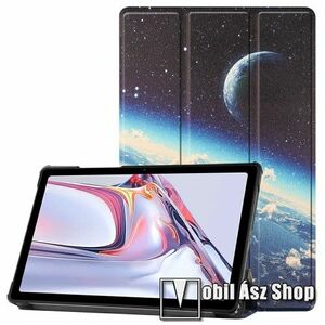 Notesz / mappa tok - GALAXIS / BOLYGÓ MINTÁS - oldalra nyíló flip cover, TRIFOLD asztali tartó funkció, mágneses záródás, műanyag belső - SAMSUNG Galaxy Tab A7 10.4 (2020) (SM-T500/T505) / (2022) (SM-T509) kép