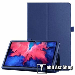 Notesz tok / mappa tok - SÖTÉTKÉK - asztali tartó funkciós, oldalra nyíló, tolltartó, műbőr belső - Lenovo Tab P11 Pro (TB-J706F) / Lenovo Tab XiaoXin P11 Pro kép