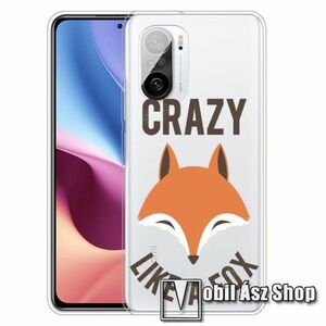 Szilikon védő tok / hátlap - RÓKA MINTÁS - ÁTLÁTSZÓ - Xiaomi Redmi K40 / Redmi K40 Pro / Redmi K40 Pro Plus / Mi 11i / Mi 11X / Mi 11X Pro / Poco F3 kép