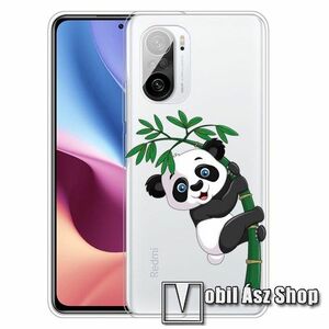 Szilikon védő tok / hátlap - PANDA MINTÁS - ÁTLÁTSZÓ - Xiaomi Redmi K40 / Redmi K40 Pro / Redmi K40 Pro Plus / Mi 11i / Mi 11X / Mi 11X Pro / Poco F3 kép