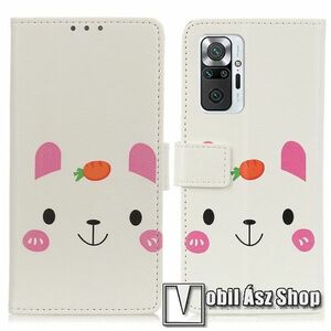 Notesz / mappa tok - MACI MINTÁS - oldalra nyíló, rejtett mágneses záródás, belső zseb, asztali tartó funkció, szilikon belső - Xiaomi Redmi Note 10 Pro / Redmi Note 10 Pro Max kép