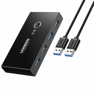 Switch przełącznik box UGreen HUB KVM USB 2x4 USB 3.0 kép