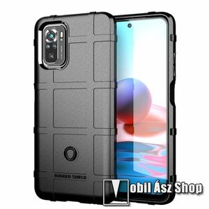 OTT! RUGGED SHIELD szilikon védő tok / hátlap - matt, ERŐS VÉDELEM - FEKETE - Xiaomi Redmi Note 10 / Note 10S / Poco M5s kép