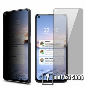 IMAK Privacy Anti-peep előlap védő karcálló edzett üveg - ÁTLÁTSZÓ - 9H, betekintés elleni védelemmel, a teljes felületén tapad! - A TELJES KIJELZŐT VÉDI! - Xiaomi Redmi Note 9T 5G / Redmi Note 9 5G - GYÁRI kép