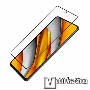 Anti-Peep előlap védő karcálló edzett üveg - FEKETE - 9H, betekintés elleni védelemmel - A TELJES KIJELZŐT VÉDI! - Xiaomi Redmi K40 / Redmi K40 Pro / Redmi K40 Pro Plus / Mi 11i / Mi 11X / Mi 11X Pro / Poco F3 kép