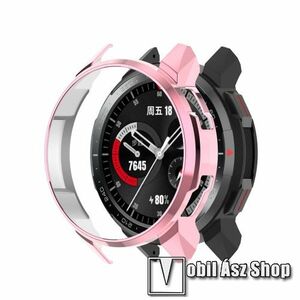 Okosóra műanyag védő tok / keret - GALVANIZÁLT RÓZSASZÍN - HUAWEI Honor Watch GS Pro kép