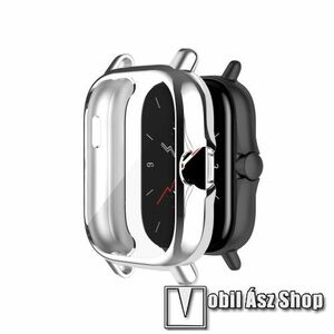 Okosóra szilikontok - GALVANIZÁLT EZÜST - szilikon előlapvédő is - Xiaomi Amazfit GTS 2e / GTS 2 kép