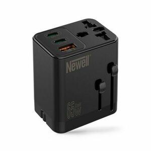 Newell gan gyorstöltő adapter utazáshoz, 65w, ac aljzat, 1 db usb... kép