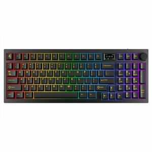 Avax vezetékes/vezeték nélküli billentyűzet gm03 pro usb, fekete, ... kép