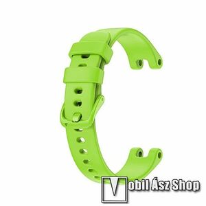 Okosóra szíj - VILÁGOSZÖLD - szilikon - 83mm + 107mm hosszú - Garmin Lily™ kép