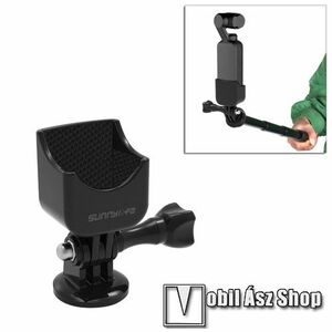 DJI Osmo Pocket 2 bővítő adapter - csúszásgátló, 180°-ban állítható, mikrofon nyílás, 1/4"-os rögzítő univerzális csavarral - FEKETE kép