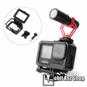 Műanyag védő tok GoPro Hero 9-hez - 90 x 90 x 55 mm, ERŐS VÉDELEM! - FEKETE kép