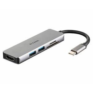 D-Link DUB-M530 USB-C Hub - 2x USB 3.0, HDMI, Kártyaolvasó kép