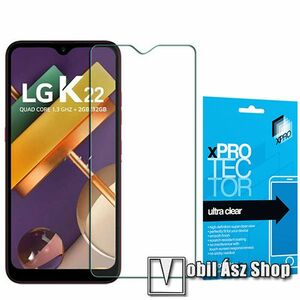 Xpro képernyővédő fólia - Clear - 1db, törlőkendővel, A képernyő sík részét védi! - LG K22 - GYÁRI kép